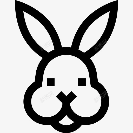 直系兔子3图标svg_新图网 https://ixintu.com 兔子 直系