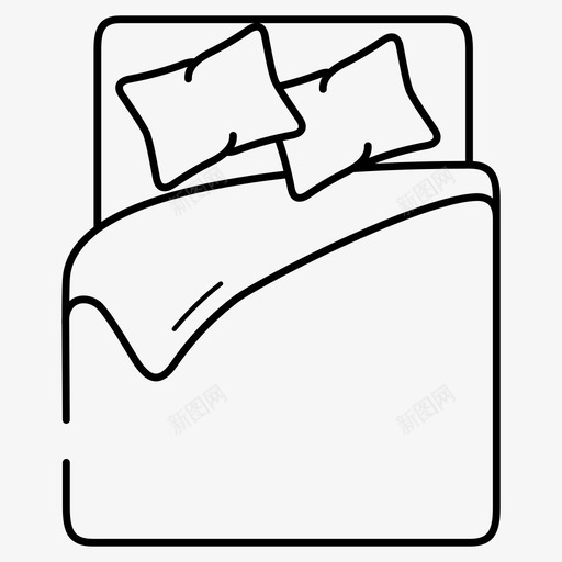 床上用品毯子羽绒被图标svg_新图网 https://ixintu.com 床上用品 枕头 毯子 纺织品 羽绒被