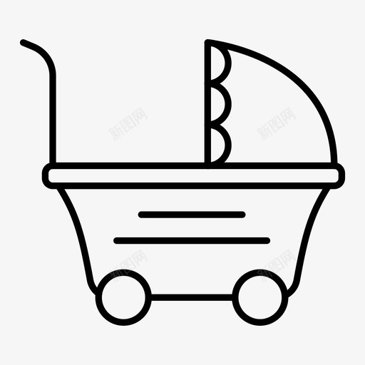 童车婴儿车玩具图标svg_新图网 https://ixintu.com 婴儿车 玩具 童车