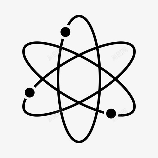 原子粒子物理图标svg_新图网 https://ixintu.com 原子 学校生活 物理 科学 粒子 量子