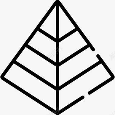 金字塔图信息图元素17线性图标图标