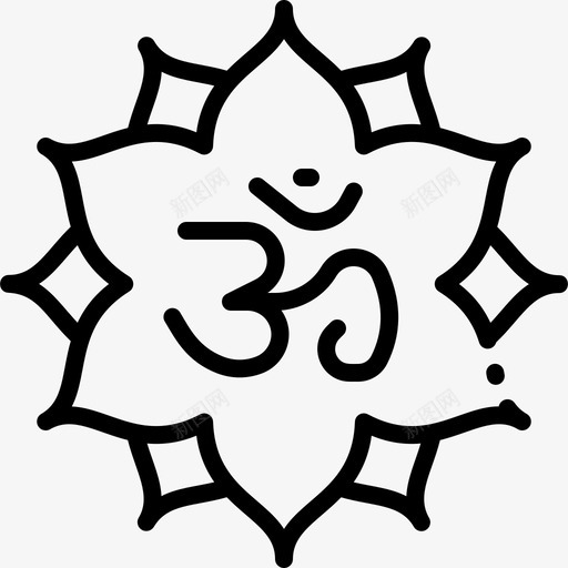 萨哈斯拉瑜伽14线性图标svg_新图网 https://ixintu.com 瑜伽14 线性 萨哈斯拉