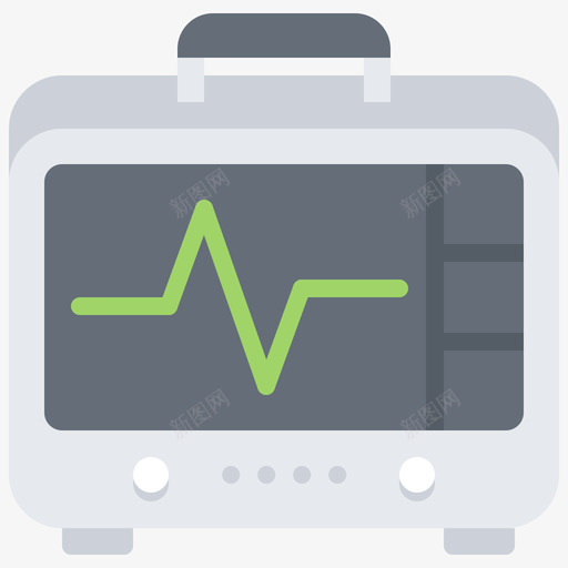 心电图医疗技术8平坦图标svg_新图网 https://ixintu.com 医疗 平坦 心电图 技术