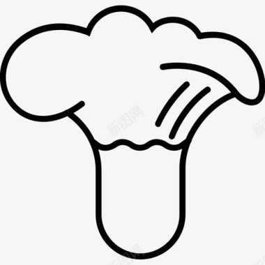 香菇植物学烹饪图标图标