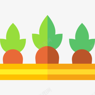 胡萝卜农业和园艺9平坦图标图标