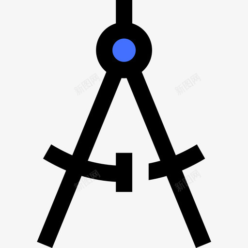 指南针创意8蓝色图标svg_新图网 https://ixintu.com 创意 指南针 蓝色