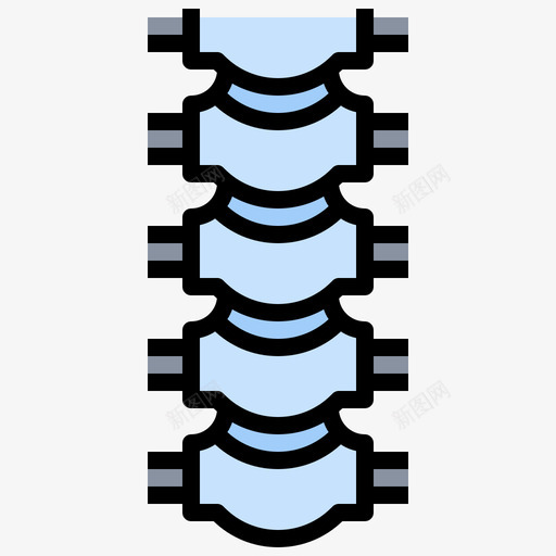 脊柱人体解剖学5线性颜色图标svg_新图网 https://ixintu.com 人体 线性 脊柱 解剖学 颜色