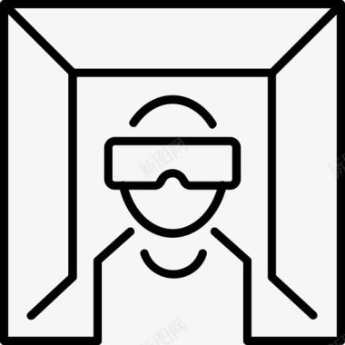 虚拟现实头盔玩家图标图标