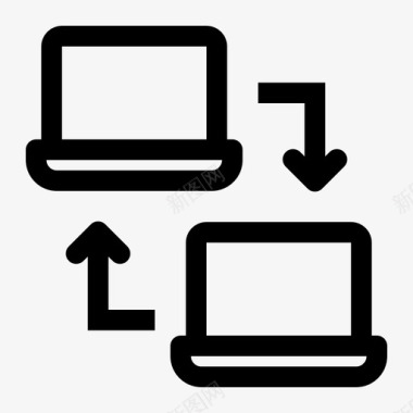 文件共享计算机数据传输图标图标