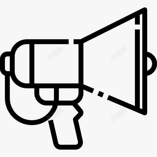 扩音器播音员通讯图标svg_新图网 https://ixintu.com 呼喊 扩音器 播音员 消防员 通讯