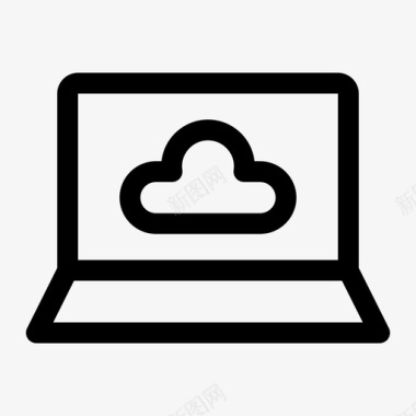 云数据库笔记本电脑图标图标