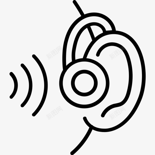 助听器仪器技术图标svg_新图网 https://ixintu.com 仪器 助听器 技术