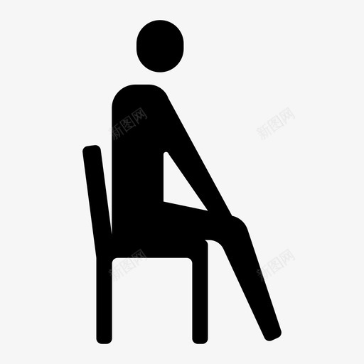 坐着椅子桌子图标svg_新图网 https://ixintu.com 人员 办公 办公室 坐着 工作 桌子 椅子