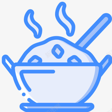 咖喱印度47蓝色图标图标