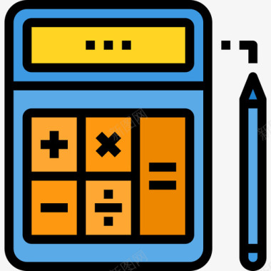 计算器教育215线颜色图标图标