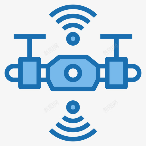 无人机无人机26蓝色图标svg_新图网 https://ixintu.com 无人机 蓝色