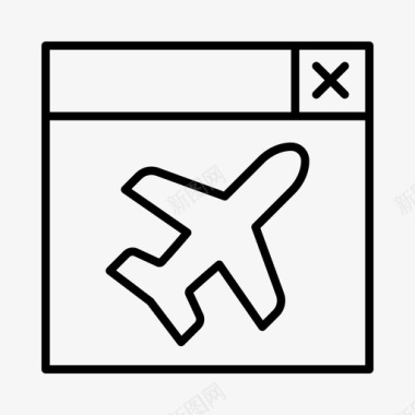 机票预订飞机旅游图标图标