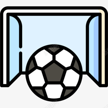 足球荷兰17线性颜色图标图标