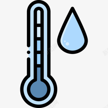 温度计天气239线性颜色图标图标