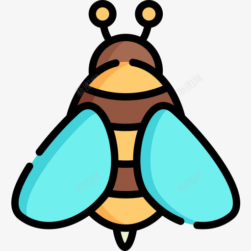 蜜蜂57春天线形颜色图标svg_新图网 https://ixintu.com 春天 线形 蜜蜂 颜色