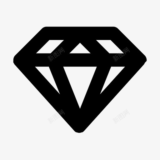 钻石珠宝商业金融图标svg_新图网 https://ixintu.com 商业 珠宝 金融 钻石