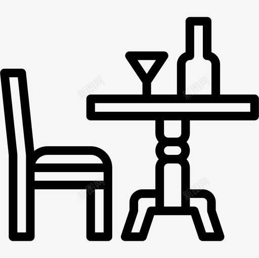 餐桌椅子餐厅图标svg_新图网 https://ixintu.com 椅子 餐厅 餐桌
