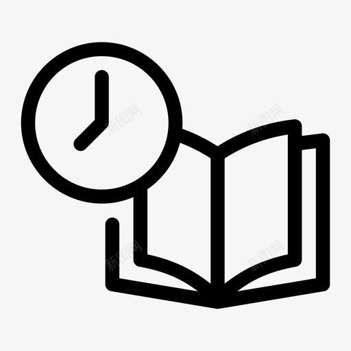 书钟时间表学校图标svg_新图网 https://ixintu.com 中等 书钟 学业 学校 差距 时间 时间表