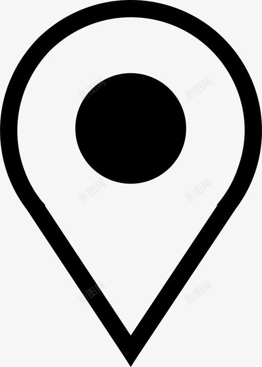 定位销定位指针地图销图标svg_新图网 https://ixintu.com 地图 定位 指针