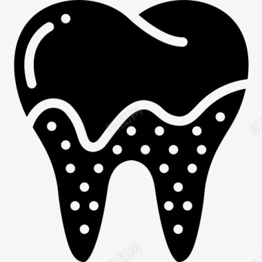 牙菌斑牙科5填充物图标图标