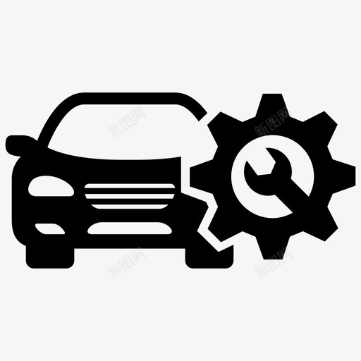 汽车修理维修汽车服务2套图标svg_新图网 https://ixintu.com 2套 汽车修理 汽车服务 维修