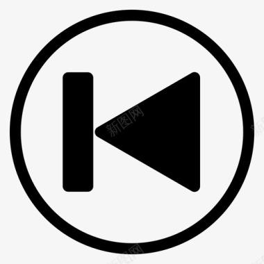 上一个按钮媒体音乐图标图标