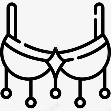 胸罩巴西嘉年华14直纹图标图标
