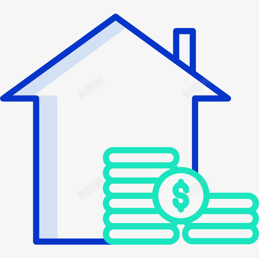 价值房地产176轮廓颜色图标svg_新图网 https://ixintu.com 价值 房地产176 轮廓颜色