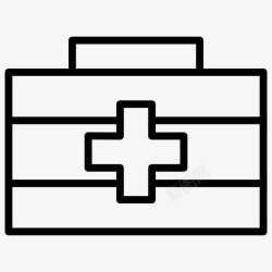急救热线烧伤消防员急救箱图标高清图片