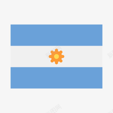 阿根廷国旗平坦图标图标