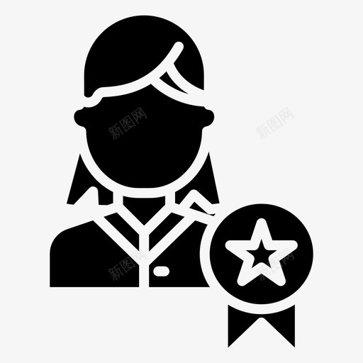 女用户14字形图标svg_新图网 https://ixintu.com 女 字形 用户14
