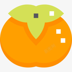柿子标志设计柿子蔬菜和水果2扁平图标高清图片