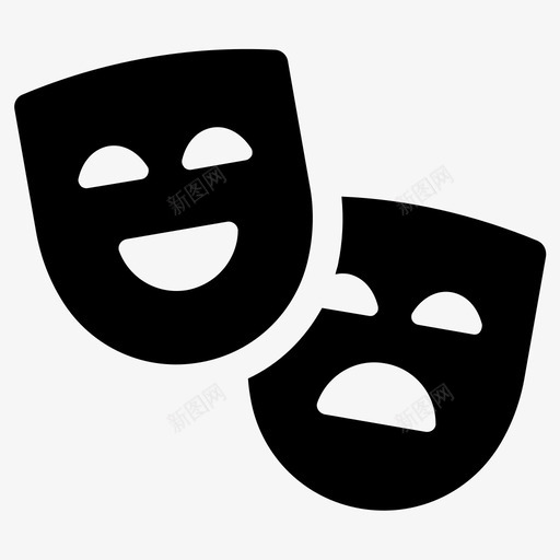 戏剧艺术喜剧图标svg_新图网 https://ixintu.com 喜剧 娱乐 戏剧 文化 艺术