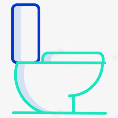 浴室家具装饰3轮廓颜色图标图标