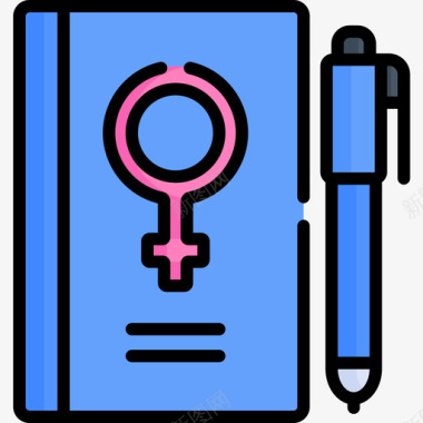 书妇女节6线性颜色图标图标