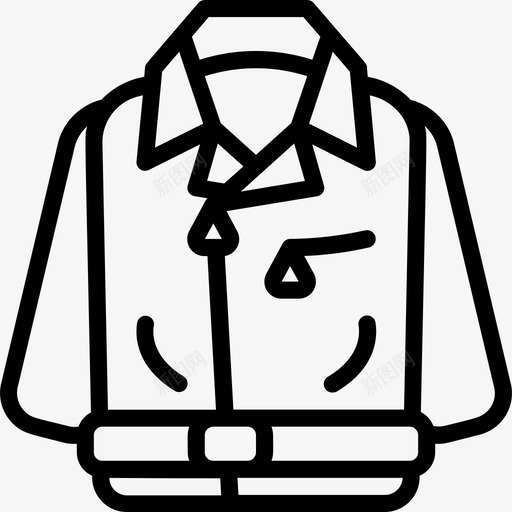 夹克时尚与服装3直线型图标svg_新图网 https://ixintu.com 夹克 时尚 服装 直线 线型