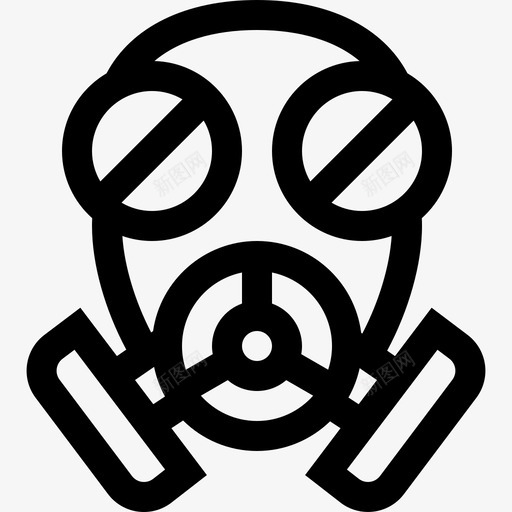 防毒面具核能14线性图标svg_新图网 https://ixintu.com 核能 线性 防毒面具