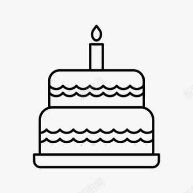 生日快乐蛋糕生日蛋糕甜点图标图标
