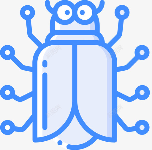 甲虫昆虫和昆虫蓝色图标svg_新图网 https://ixintu.com 昆虫 甲虫 蓝色