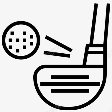 高尔夫球高尔夫41直线型图标图标