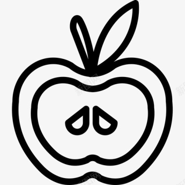 苹果农业园艺直线型图标图标