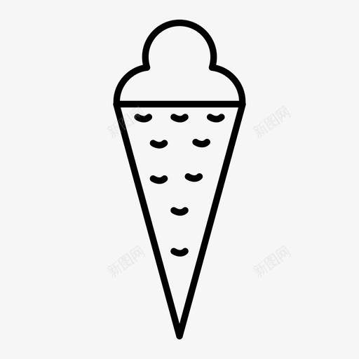 冰激凌蛋卷美味甜点图标svg_新图网 https://ixintu.com 儿童玩具 冰激凌 甜品 甜点 系列 美味 蛋卷