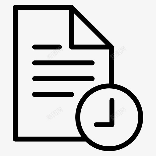 文件锁纸张图标svg_新图网 https://ixintu.com 文件 文件和文件大纲 纸张 锁