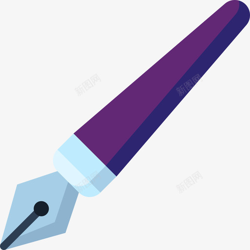 钢笔艺术25扁平图标svg_新图网 https://ixintu.com 扁平 艺术设计 钢笔