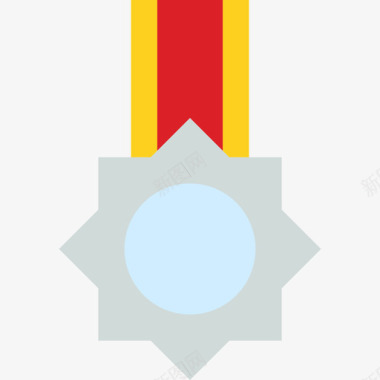 奖章奖品和徽章11个扁平图标图标